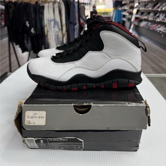 Air Jordan 10 Retro Chicago Size 8 310805-100 White/Varsity Red/Black main image 6